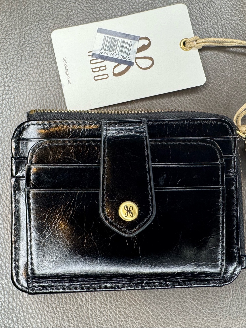 NWT HOBO Black Leather Wallet Cardholder - Picture 7 of 8